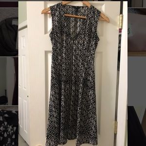 H&M Lightweight Black & White Zip-Front Dress
